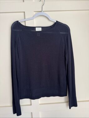 H&M Dark Charcoal Crewneck Knit Top - Black